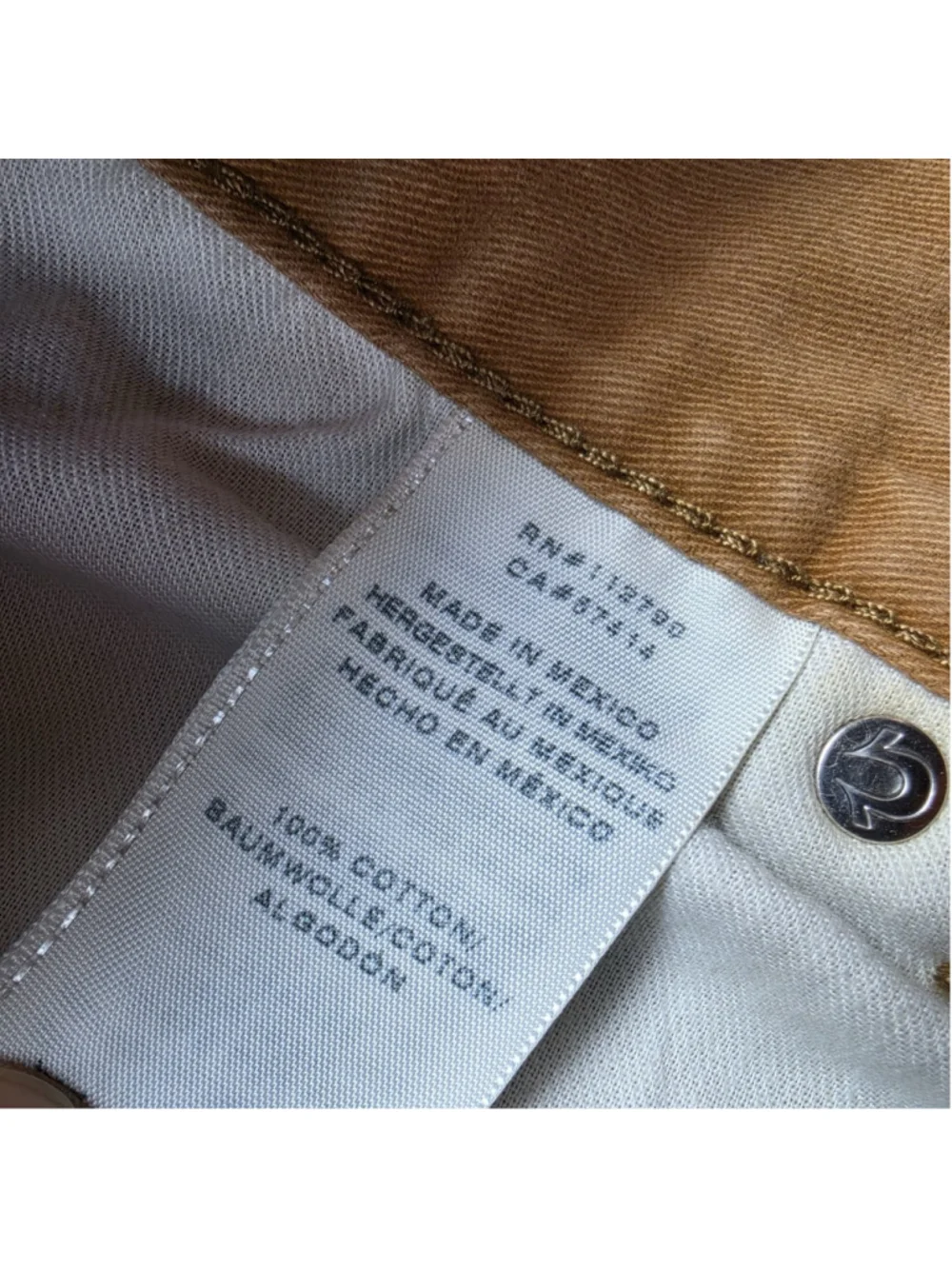 True Religion Section Straight Jeans Mens 31 Brown Tan Cotton Casual Y2K